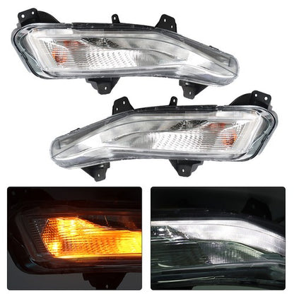 Solid Spare For Chevy Malibu 2019-2022 Bumper Turn Signal Lights W/LED DRL Fog Lamps RH&LH