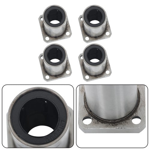 Solid Spare LMK20UU Linear Bearing 4Pcs 20mm Bore 32mm OD 80mm Long Square Linear Bearing