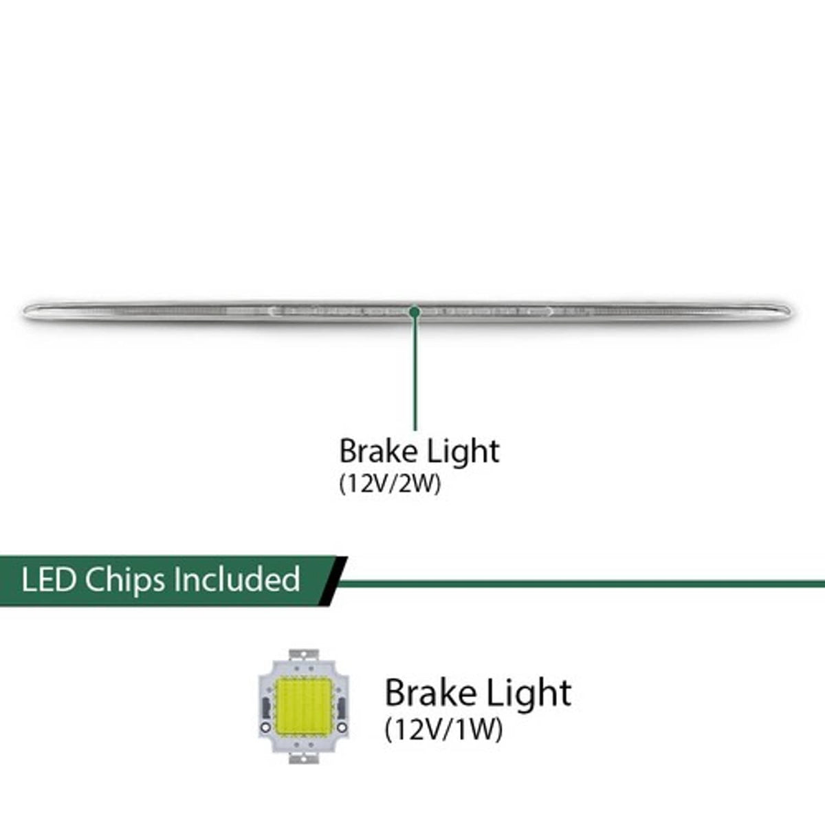 Solid Spare Third Brake Light W/ Clear Lens Fit For 2008-2014 Mini Cooper Clubman R55 Wagon