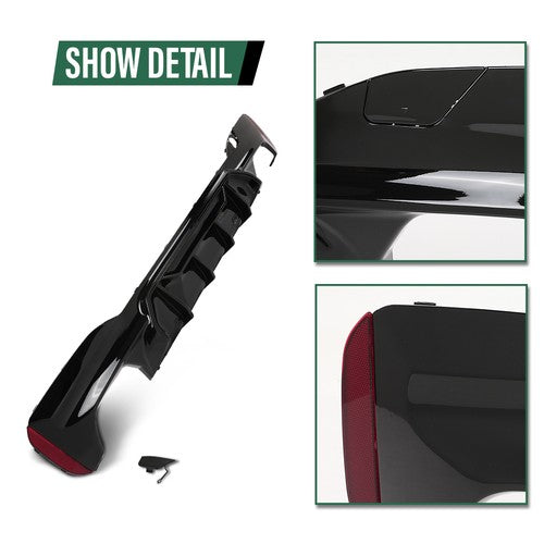 Solid Spare Fit For 17-23 BMW G30/G31/G38 5 Series M Sport Rear Bumper Diffuser Gloss Black