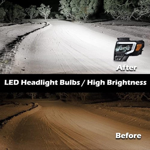 Solid Spare LE DRL Projector Headlights Tail Lights Lamps Fit For 2009-2014 Ford F-150