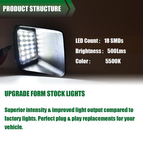 Solid Spare Fit For 04-12 Chevy Colorado/GMC Canyon LED Rear Bumper License Plate Light Lamp