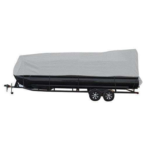 Solid Spare Waterproof 21-24ft Boat Cover Trailerable Pontoon Dust Resistant Gray