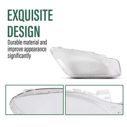 Solid Spare Fit For 2011-2015 Mercedes-Benz ML Class W166 Headlight Headlamp Lens Cover
