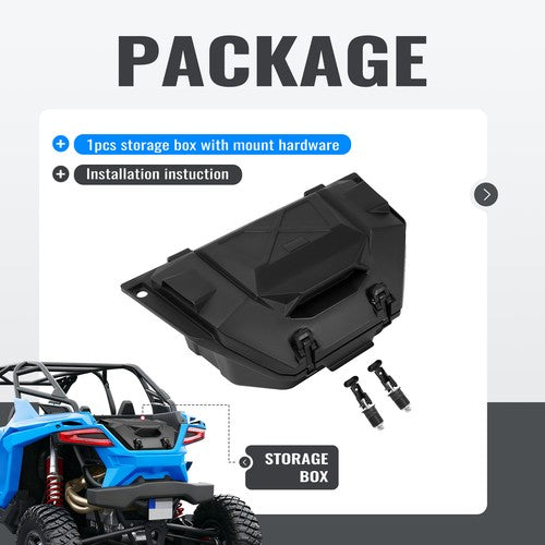 Solid Spare 36QT Rear Cargo Tool Storage Box For Polaris RZR Pro R 4 2022-2025 #2884236
