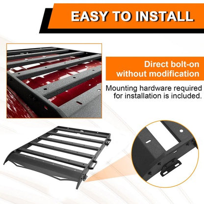 Solid Spare 330lbs Roof Rack Cargo Carrier Steel for Toyota Tacoma 2005-2023 Double Cab