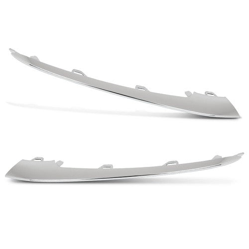Solid Spare Fit For 18-20 Mercedes-Benz W222 S450/560 Front Bumper Trim Molding Left+Right