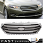 Fit 2013-2019 Ford Taurus Front Bumper Lip Upper Grille Assembly Chrome Grill