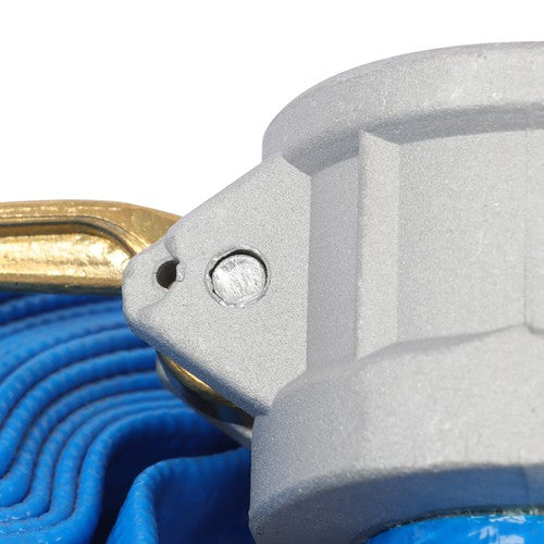 Solid Spare Irrigation Discharge Hose 1-1/2" x 25ft PVC With Aluminum Connectors For Pool