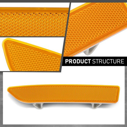 Solid Spare 2pcs Front Side Bumper Marker Reflector Light Fit For 2007-2010 BMW X3 E83
