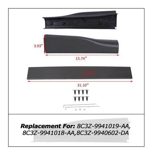 Solid Spare For 08-16 Ford F250 F350 Super Duty Flexible Flex Step Tailgate Trim Cap Molding