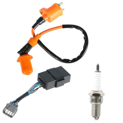 Solid Spare Ignition Coil CDI Spark Plug For Honda FourTrax 300 TRX300 TRX300FW 1998-2000
