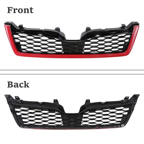 Fit 2014-2018 Subaru Forester STI-Style ABS Front Grille Bumper Grill w/Red Trim
