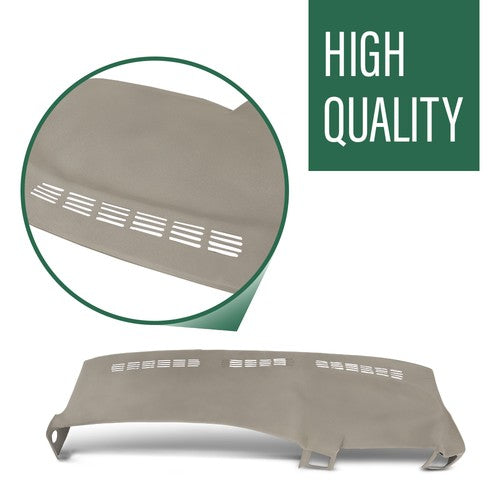 Solid Spare Fit For 99-06 Silverado Sierra TPE Dash Cap Cover Dashboard Overlay Light Gray
