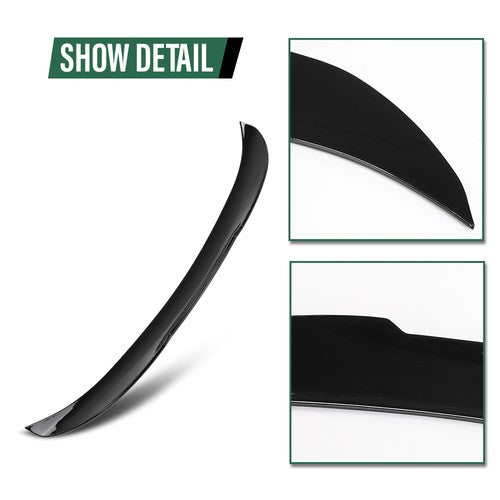 Solid Spare Rear Trunk Spoiler Wing Fit For 11-17 BMW F10 528i 535i M5 Gloss Black PSM Style