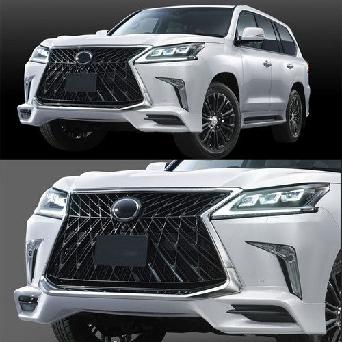 For 2016-2021 Lexus LX570 Luxury Grill Front Upper Grille Chrome Black NEW Style