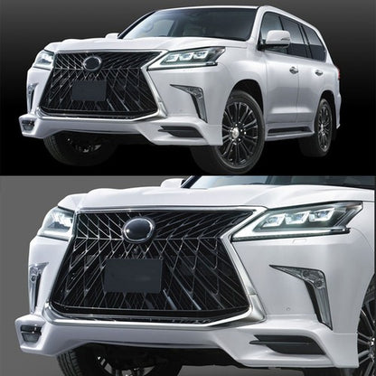 For 2016-2021 Lexus LX570 Luxury Grill Front Upper Grille Chrome Black NEW Style