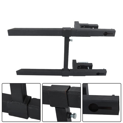 Solid Spare 2000lbs Pallet Forks Clamp On Tractor Forks w/Adjustable Bucket Forks 43" New