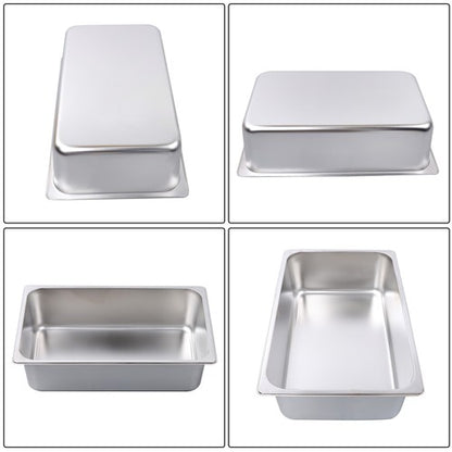Solid Spare 2 Pack 6 Inch Deep Full Size Restaurant Steam Table Pans Without Lid