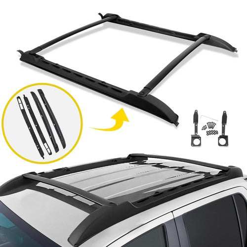 Solid Spare For 2005-2023 Toyota Tacoma Double Cab Top Roof Rack Cross Bars Side Rails Set