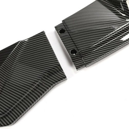 Solid Spare Front Bumper Body Lip Set For 2017-2023 Tesla Model 3 Carbon Style Splitter 3Pcs