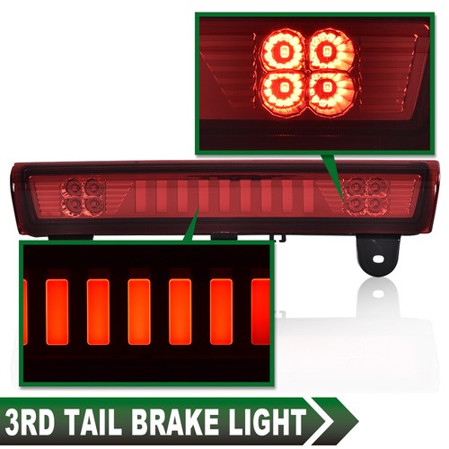 Solid Spare Fit For 00-06 Suburban Tahoe Yukon LED 3rd Brake Tail Light Cargo Lamp Red