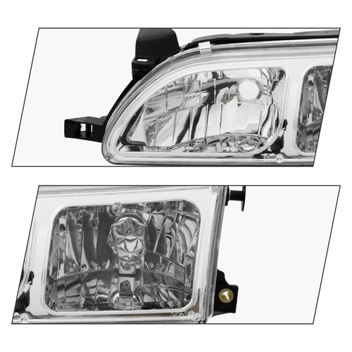 JDM Chrome Headlights w/Turn Signal Corner Lights For 1993-1997 Toyota Corolla