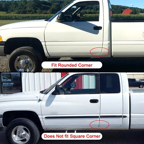 Solid Spare Pair LH RH For 94-02 Dodge Ram Lower Front Door Skin Set Except 4 Door Quad Cab