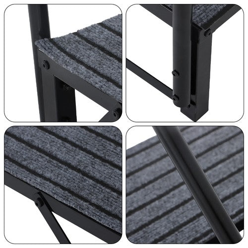 Solid Spare 2 Step 660lbs RV Stairs Load Capacity Step Ladder Outdoor RV Steps (w/ Handrail)
