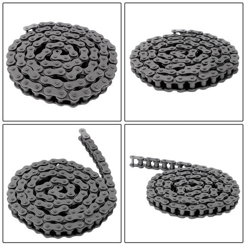 Solid Spare #100H 10 Feet Heavy Duty Carbon Steel Roller Chain with two Connecting Links