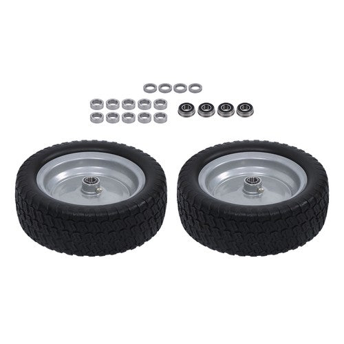 Solid Spare For Lawn Mower Solid Tire 2-Pack 13X5.00-6 Tire & Wheel Flat Free 3.4' Axle Hole
