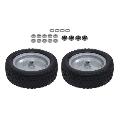 Solid Spare For Lawn Mower Solid Tire 2-Pack 13X5.00-6 Tire & Wheel Flat Free 3.4' Axle Hole