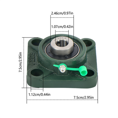 Solid Spare 6pcs UCF201-8 Pillow Block Bearing 1/2" Bore 4-Bolt Self-Aligning Solid Base