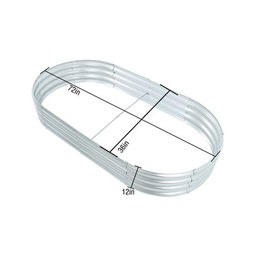 Solid Spare 2 Pcs 6x3x1ft Galvanized Raised Garden Bed Kit Large Metal Planter Box Outdoor