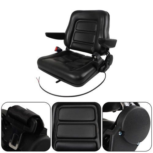 Solid Spare Universal Forklift Seat Fold Down Tractor Seat with Adjustable Angle Back Switch