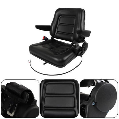 Solid Spare Universal Forklift Seat Fold Down Tractor Seat with Adjustable Angle Back Switch