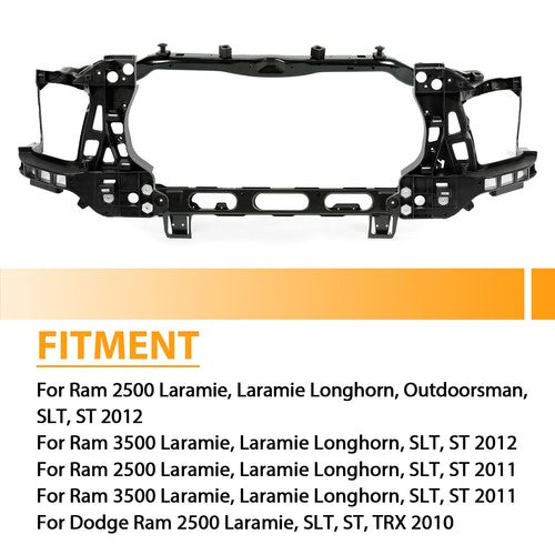 Solid Spare Front Radiator Support W/LH & RH Headlight Bracket For Dodge Ram 2500 3500 10-12