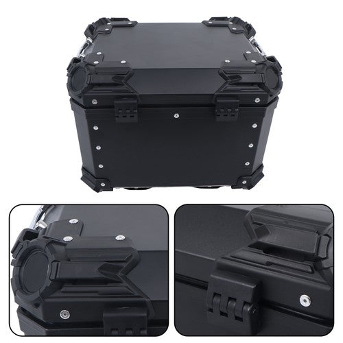 Solid Spare Waterproof Trunk Luggage Storage Case with Safety Lock Motorcycle Top Box 45L
