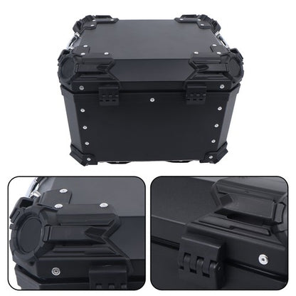 Solid Spare Waterproof Trunk Luggage Storage Case with Safety Lock Motorcycle Top Box 45L