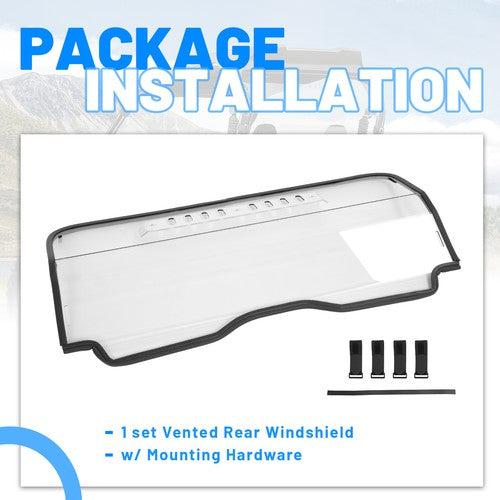 Solid Spare For CFMOTO ZForce 950 Sport/Trail & 800 Trail 23-25 Clear Rear Windshield Vented