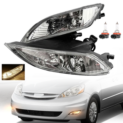 Pair of Front Bumper Fog Light Driving Lamp For Toyota Sienna 2006-2010 Halogen