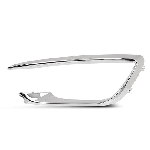 Solid Spare Front Driver Left Side Fog Light Outer Trim Silver Fit For 2017-2020 Lincoln MKZ