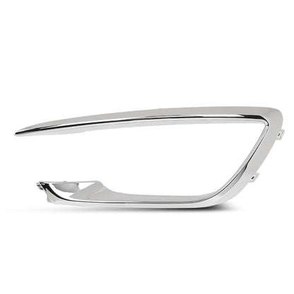 Solid Spare Front Driver Left Side Fog Light Outer Trim Silver Fit For 2017-2020 Lincoln MKZ