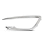 Solid Spare Front Driver Left Side Fog Light Outer Trim Silver Fit For 2017-2020 Lincoln MKZ