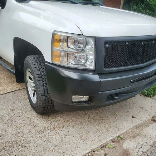 Solid Spare LH & RH Bumper End Extension W/Fog Lamp Hole Fit For 07- 13 Chevy Silverado 1500