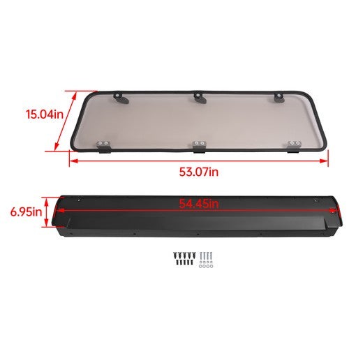 Solid Spare For Polaris General 1000 4 XP 4 1000 2016-2025 UTV Tinted Rear Windshield Window