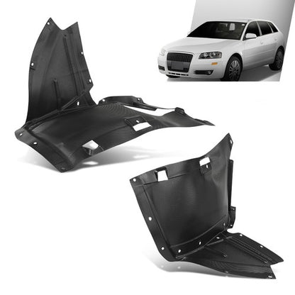 Solid Spare Fit For 06-08 Audi A3 Front Left+Right Front Section Fender Liner Splash Shield
