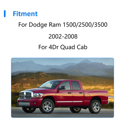 For 02-08 Dodge Ram Pickup Quad Cab OE Style Rocker Panels & Cab Corners 4PCS