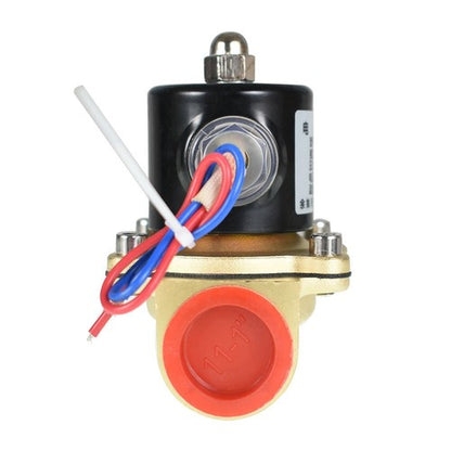 Solid Spare AC 110V 120V Volt NC 1" NPT Electric Solenoid Valve Brass Water Air Gas