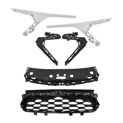 Solid Spare Fit For Chevrolet Trax 2023 2024 Plastic Front Bumper Grille Chrome Trim Kit
